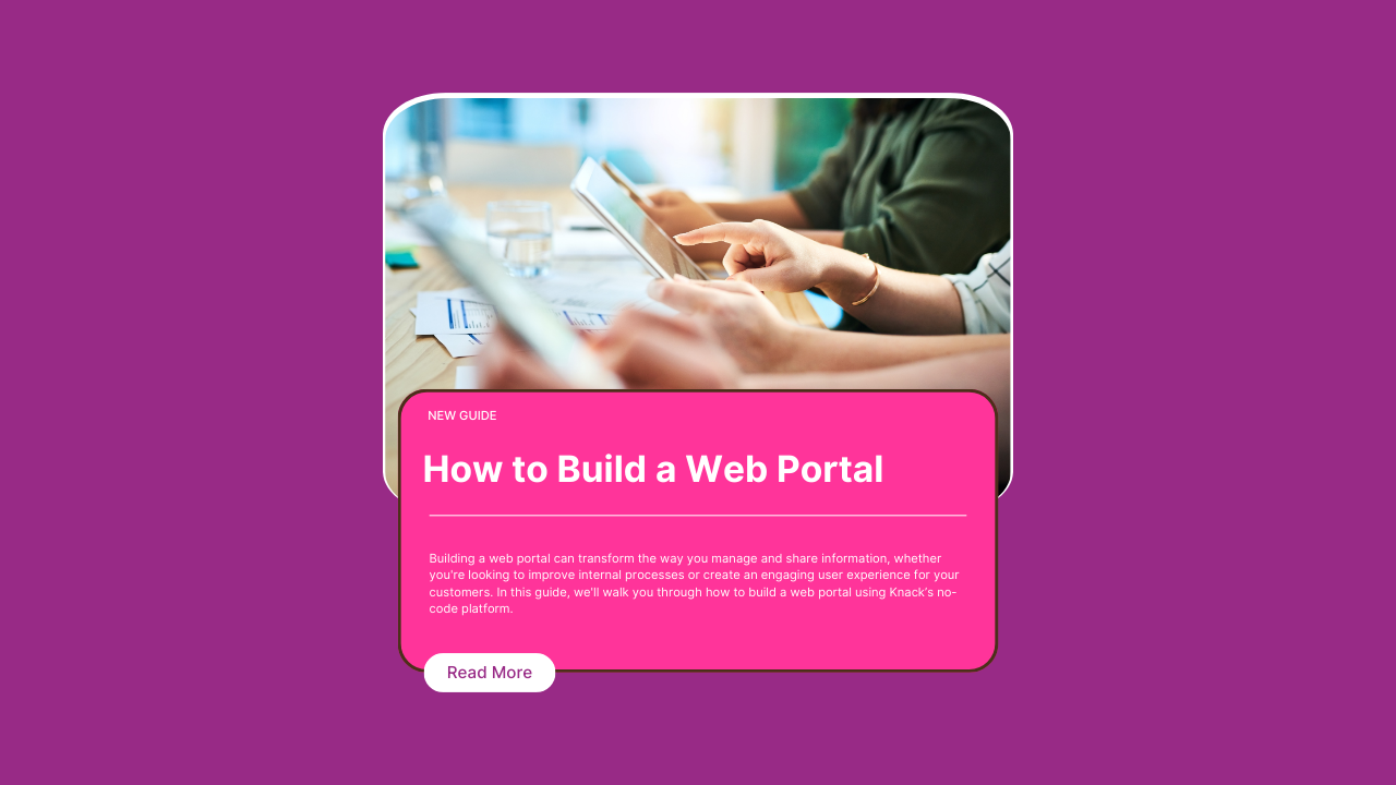 Build Your Own Web Portal (Complete Guide) - Knack